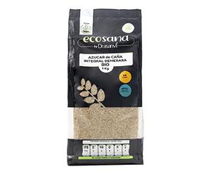 ECOSANA AZÚCAR CAÑA INTEGRAL CERTIFICADO BIO by DRASANVI - Cristalización del jugo de caña sin procesar ni refinar, de cultivos ecológicos - VEGANO - SIN GLUTEN - 1kg