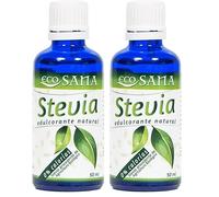 ECOSANA STEVIA by DRASANVI - Edulcorante líquido con 0% calorías y gran poder endulzante - VEGANO - SIN GLUTEN - 50ml (Paquete de 2)