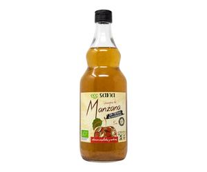 ECOSANA VINAGRE DE MANZANA SIN FILTRAR CERTIFICADO BIO - Sin filtrar ni pasteurizar - VEGANO - Manzanas 100% asturianas - SIN GLUTEN - 75cl