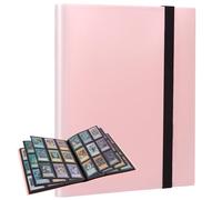 ECOSEAO Album Cartas, 540 Álbum de Cartas Coleccionables, 9 Bolsillos 30 Paginas, Transparente Álbums Colección Tarjetas para MTG Magic YoGiOh Carta（Rosa）