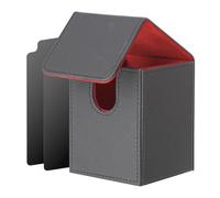 ECOSEAO Caja de Mazo para MTG, Caja de Cartas para 100+ Cartas, Magnetic Flip Deck Box con 2 Divider, Cajas Deck para TCG Yu-Gi-Oh! Cards(Negro-rojo)