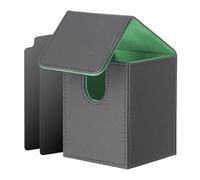 ECOSEAO Caja de Mazo para MTG, Caja de Cartas para 100+ Cartas, Magnetic Flip Deck Box con 2 Divider, Cajas Deck para TCG Yu-Gi-Oh! Cards(Negro-verde)
