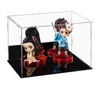 Ecoseao Vitrina acrílica con espejo, caja organizadora de acrílico transparente, vitrina de protección a prueba de polvo para figuras de acción, coleccionables, almacenamiento en el hogar (30x20x20cm)