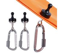 ECOSHIRE Ganchos magnéticos para toldo, gancho magnético extra fuerte con mosquetón, se puede utilizar por separado, adecuado para acampar al aire libre y gancho de refrigerador (paquete de 2)