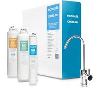 Ecosoft CROSS 60 Ósmosis Inversa Compacto | Flujo Directo de 1 L/min | Tecnología Ecológica de Ahorro de Agua | Pantalla Inteligente | Sustitución de Cartuchos DIY