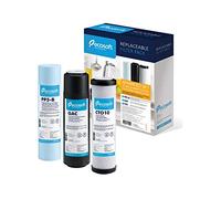 Ecosoft filtro de ósmosis inversa - Set de recambios optimizados de 3 etapas con doble carbón activo - Compatible con sistemas Standard PRO - Instalación bajo fregadero
