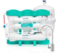Ecosoft P'URE AquaCalcium MINT | Ósmosis inversa para el hogar | Filtra el 99,8% de los contaminantes del agua | Mineraliza el agua potable con calcio | Con depósito de agua