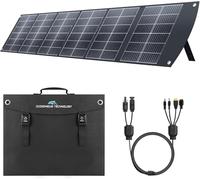 Ecosonique 200W Panel Solar Portátil, Módulo Solar Plegable con Soporte, USB-C PD3.0 y USB-A QC3.0, MC4 y Salida Múltiple para Estaciones de Alimentación, Generadores, Caravanas, Camping