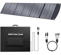 Ecosonique 400W Panel Solar Portátil MC4 40V para la Mayoría de Las Centrales Eléctricas, Solar Plegable Ligera con Soportes, Salida Múltiple para Generadores Solares, Camping y Uso en Exteriores