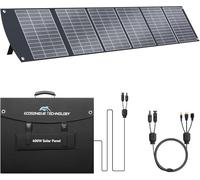 Ecosonique Panel Solar Portátil 400 W, Cargador Portátil Con Soporte Plegable, Fuente De Alimentación Mc4 De 40 V Y Múltiples Salidas Para Generadores Solares, Paneles Solares Para Rv, Camping
