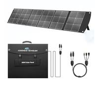 Ecosonique - Panel solar portátil de 300 W para la mayoría de las centrales eléctricas, maleta plegable y ligera con soportes, 40 V MC4 y salida múltiple
