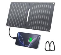 Ecosonique - Panel solárico plegable de 15/30/60 W, carga rápida dual USB-A/C, IP67 ETFE, ultraligero para camping, compatible con iPhone, Samsung, Google Pixel