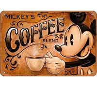 Ecostan Mickey'S Coffee Kitchen Cafe Club Bar Restaurante Retro Wall Decor Cartel Metal Cartel 8 x 12 pulgadas