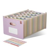 EcoStash Carpeta Clasificadora Acordeón, 26 Bolsillos Archivador A4 de Paja de Trigo, Clasificador Documentos Expandibles,Vertical,Libre de BPA,Regreso a la Naturaleza,Vida Saludable - Púrpura Lavanda