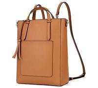 ECOSUSI Bolso Mochila Cuero Mujer Casual Moda Impermeable para 14’’ portatil Convertible 3 en 1 Viaje Universidad Escolares Bandolera Doble Bolsos