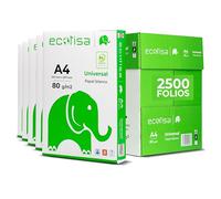 ECOTISA Folios A4 80gr 500 Hojas Caja de 5 Paquetes