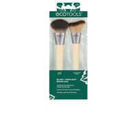 Ecotools BLUSH + HIGHLIGHT Brocha Duo 1 u - Set de dos brochas para aplicar rubor e iluminar, New Natural