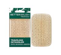 EcoTools Cepillo desenredante de viaje, desenreda suavemente y suaviza el cabello, cepillo para cabello húmedo o seco, resistente al calor, mini cepillo de pelo de bambú renovable para peinar sobre la