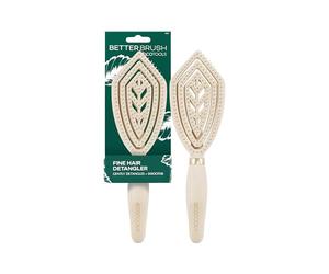 EcoTools Desenredante de cabello fino, para cabello húmedo o seco, cepillo suave para tipos finos, delicados o tratados con color, cerdas flexibles, mango de bambú, vegano y libre de crueldad, 1