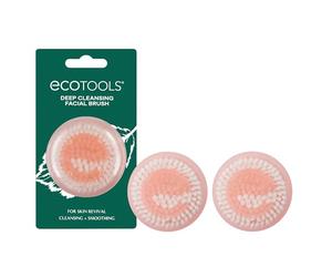 EcoTools Mini cepillo de limpieza facial, infundido con cítricos, aumenta el colágeno, seguro para pieles sensibles, exfoliación y poros limpios, tamaño de viaje, ecológico, vegano y libre de
