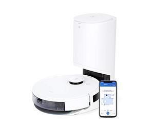 ECOVACS DEEBOT N8 Pro+ Robot Aspirador con estación de Vaciado automático, función de fregado, evitación de obstáculos en 3D, navegación láser dToF, App, Google Home, Alexa