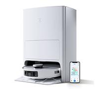 ECOVACS DEEBOT T20 Omni Robot Aspirador y fregasuelos, 6000Pa, Lavado con mopa giratoria con Agua Caliente, función de elevación y autosecado de fregonas, autovaciado, detección de obstáculos 3D