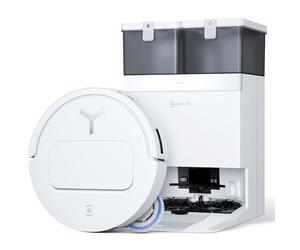 ECOVACS T50 Pro Omni Gen2 Aspirador Robot, 15000Pa Mejorado por T30 Pro Omni, Cepillo Lateral y fregona Extensibles, Adición automática Solución de Limpieza, Lavado en Agua Caliente 75℃, Blanco