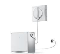 ECOVACS Winbot W2 Pro Omni Robot de limpieza de ventanas portátil con estación multifuncional, carga durante el trabajo, limpieza inteligente con triple cabezal de pulverización, protección