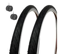 Ecovelò 1.75 (47-507) + Neumáticos de Carretera Blanco-Negros Graziella, 2 Neumáticos 24 X Habitaciones Unisex Adulto, Negro, Talla única