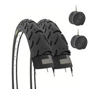 ECOVELO - 2 COPERTONI 16 X 1.95 (50-305) + CAMERE, 2 Llantas 16 X 1.95 (50-305) + Goma niños Unisex, Negro, 16 X 1.95 -