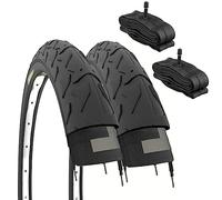 ECOVELO - 2 COPERTONI 16 X 1.95 (50-305) + CAMERE VALVOLA America, 2 Llantas 16 X 1.95 (50-305) + CÁMARAS DE VÁLVULAS Americanas niños Unisex, Negro, 16 X 1.95 -