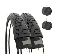 ECOVELO 2 Copertoni 20 X 1.95 Camere 2 Cubiertas 20 x 1,95 (50-406) + cámaras, Adultos Unisex, Negro, 20