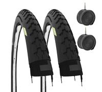 Ecovelò 2 COPERTONI 26 X 1 1/2 (40-584) + CAMERE PNEUMATICI Gomma per Bici BICICLETTA Vintage Olanda STRADALE 26” City Bike
