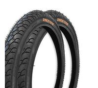 ECOVELO 2 Cubiertas 24 x 1.75 (44-507) para City Bike Y Niño | Neumáticos de carretera negros de goma Bicicleta