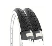 Ecovelò 2 Cubiertas de 16 x 1,75 (47-305) para Bicicleta de niño | Neumáticos de Carretera Blancos de Goma