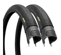 Ecovelo 2 neumáticos 24 x 1 (25 - 540) Negro - Neumático de Alta presión para Cochecito de Ruedas con discapacidad superligera y Bicicleta de Carreras Junior | Deslizante y Resistente