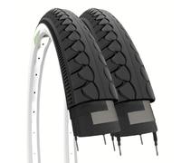 Ecovelò B/N Slick Neumáticos MTB Mountain Bike 26 x 1.50 (40-559) 2 26 x 1,50 cm, Adultos Unisex, Blanco/Negro, Talla única