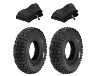 ECOVELO 2 neumáticos 4.10/3.50-4 + cámaras con válvula curvada neumáticos 4 PR recambio para carretilla de carretilla manual porta paquetes