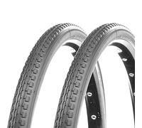 ECOVELO 2 neumáticos de 24 x 1 3/8 (37-540) para silla de ruedas, color gris