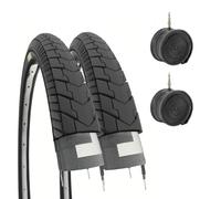 ECOVELO 2 neumáticos para Bicicleta, Color Negro, 24 x 1,75 (47 - 507) Unisex para Adultos, Negro, única