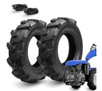 Ecovelo' 2 Pneumatici 4.00-8 TM + Camere d'Aria Copertoni rinforzati 4PR Gomma ruote per uso Agricolo Trattorino Motocoltivatore Falciatrice