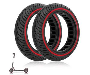 Ecovelò 2 Pneumatici Solidi per Monopattino Elettrico 8 1/2 x 2.0 Gomme Piene Antiforatura Ruota Ricambio Scooter Elettrico