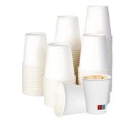 ECOVELO' Bicchieri in Carta Bianchi Monouso | Resistenti, termici Cappuccino, tisane, Tè, cocktail bevande asporto| Ecologici, Compostabili, riciclabili per Bar,Eventi,Uffici,Catering 190ml 1000 pz