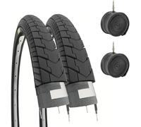 Ecovelò Carretera 2 Cubiertas 26 x 1,75 cámaras de Aire, Adultos Unisex, Negro, 26 X 1.75 (47-559)