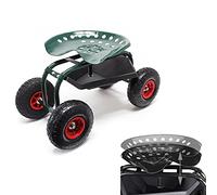 Ecovelò Carrito de jardín y Taller con Asiento, Carga máxima de 150 kg, Silla de jardín con 4 Ruedas neumáticas