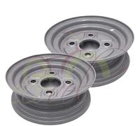 ECOVELO Compatible con CGATFI82 - Par de 2 llantas de 8 pulgadas, casquillo Fiat (58 x 98 mm) para ruedas, carro con remolque, colgador con neumáticos de 4.00/4.80-8