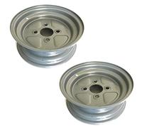 Ecovelò - Par de llantas compatibles con 2 llantas de 10 pulgadas, casquillo Fiat (58 x 98 mm) para ruedas de carro con enganche para neumáticos de 4.00/4.50-10 CGATFI12