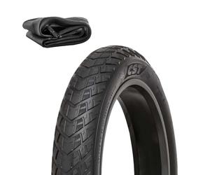 ECOVELO Cubierta 20 x 4.00 + cámara de neumático CST para bicicleta eléctrica Fat Bike E-Bike, goma de 20 pulgadas