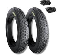 Ecovelò 26 x 4.0 (100-559) + cámaras con V.a Fat Neumáticos De Bicicleta MTB 2 Cubiertas de 26 x 4,0 X Bike, Adultos Unisex, Negro, 26