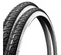 ECOVELO neumáticos 26 x 1,75 (44-559) blancos negros para bicicleta de ciudad, carretera, MTB, adulto | Neumáticos de carretera blancos negros de goma
